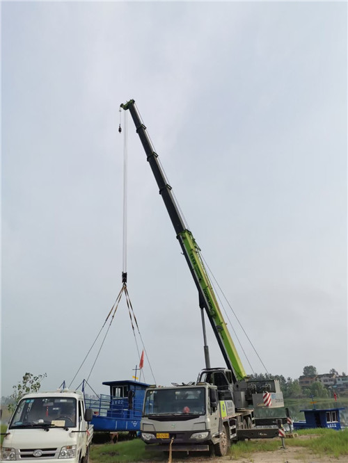 丹棱县桥梁建设吊装案例